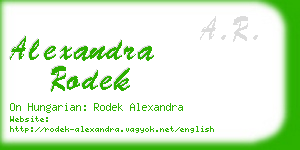 alexandra rodek business card